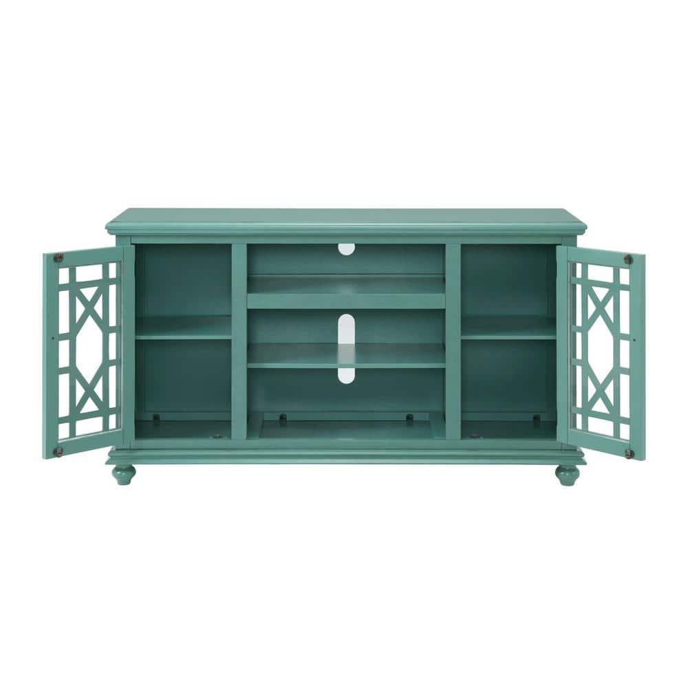 Martin Svensson Home Elegant 2 Door Antique Teal 63" TV Stand