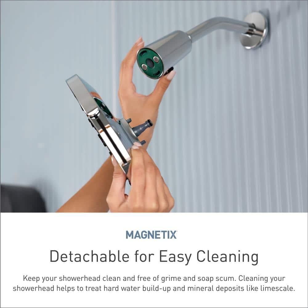 MOEN Verso Magnetix 8-Spray Patterns with 1.75 GPM 9 in. Wall Mount Fixed Shower Head in Chrome, Grey