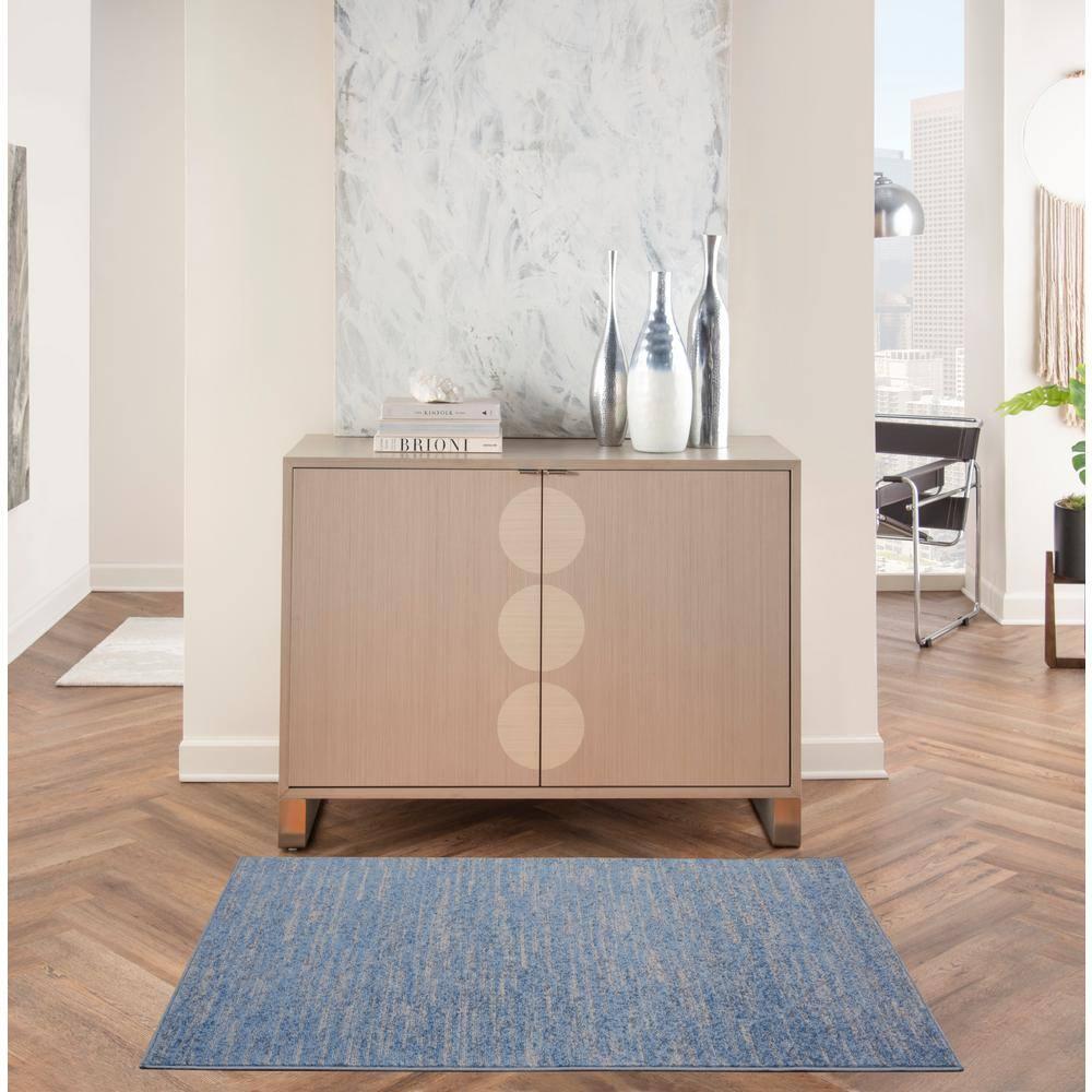 Nourison Nourison Essentials NRE01 Indoor/outdoor Area Rug - Blue/Grey 3' x 5'