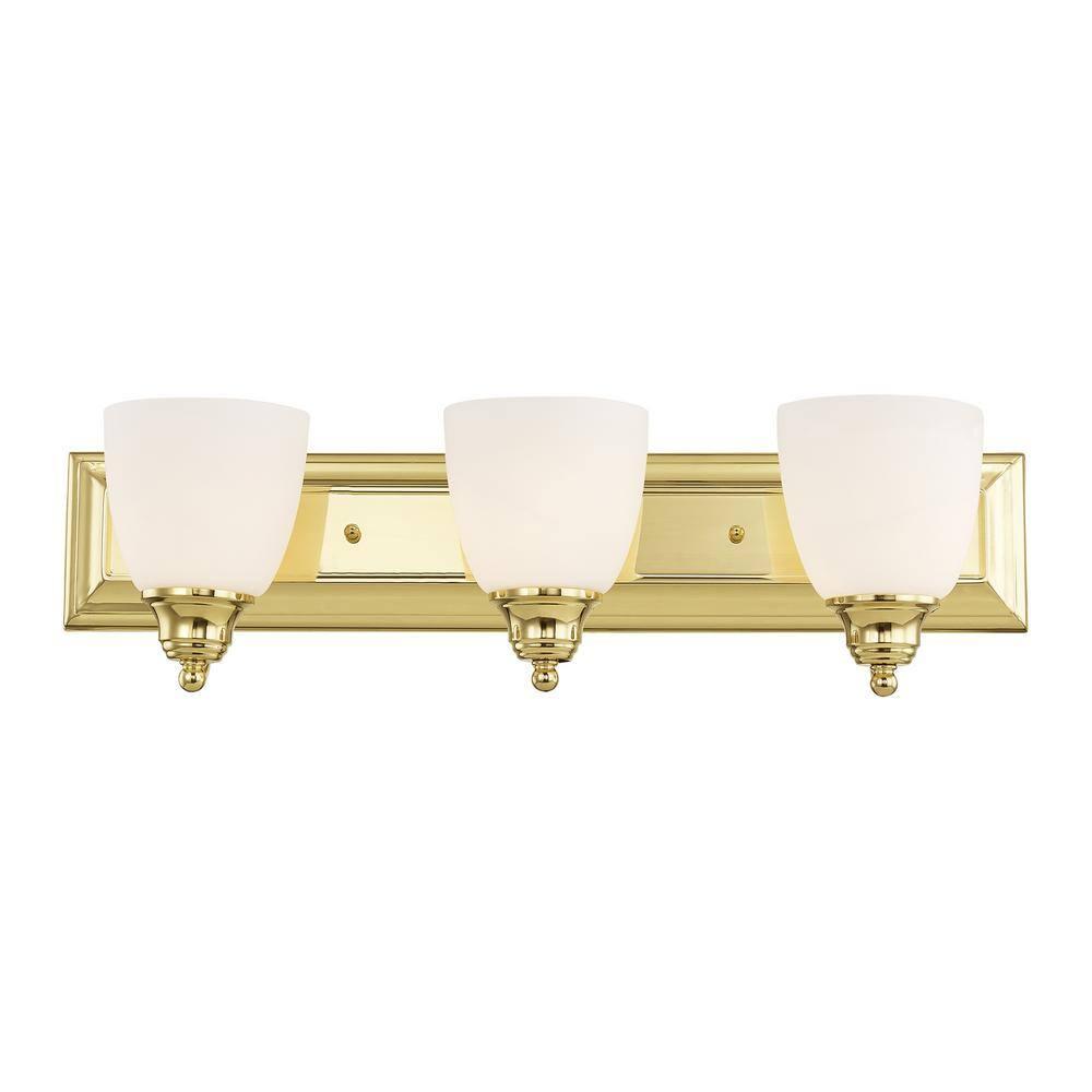 Livex Lighting Springfield 3 - Light Vanity in  Polished Brass