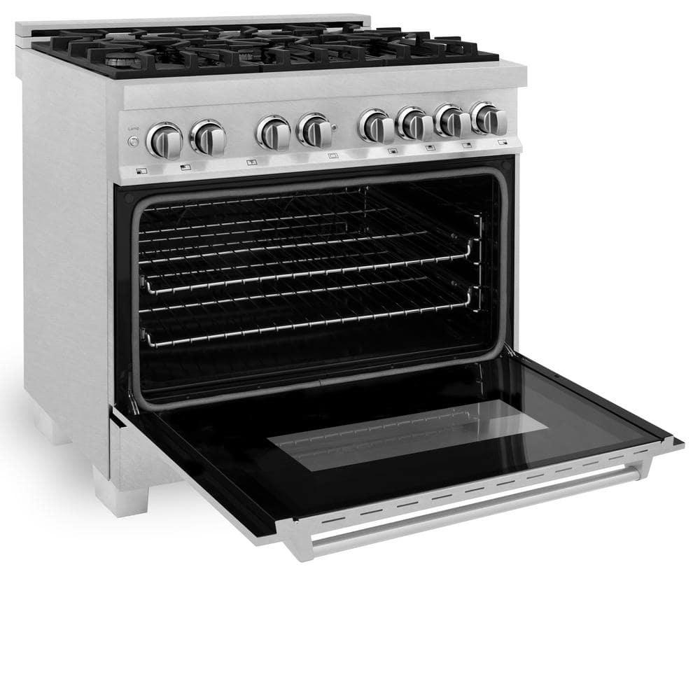 ZLINE ZLINE 36 in. Legacy Dual Fuel Range in Satin Stainless Steel w/ Door RAS-SN-36