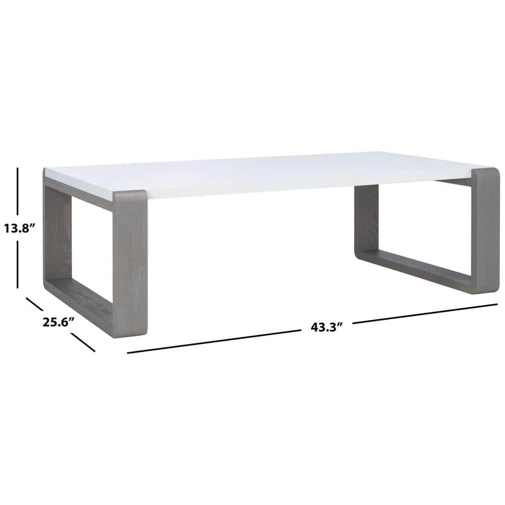Bartholomewith Coffee Table - White/Grey - Safavieh