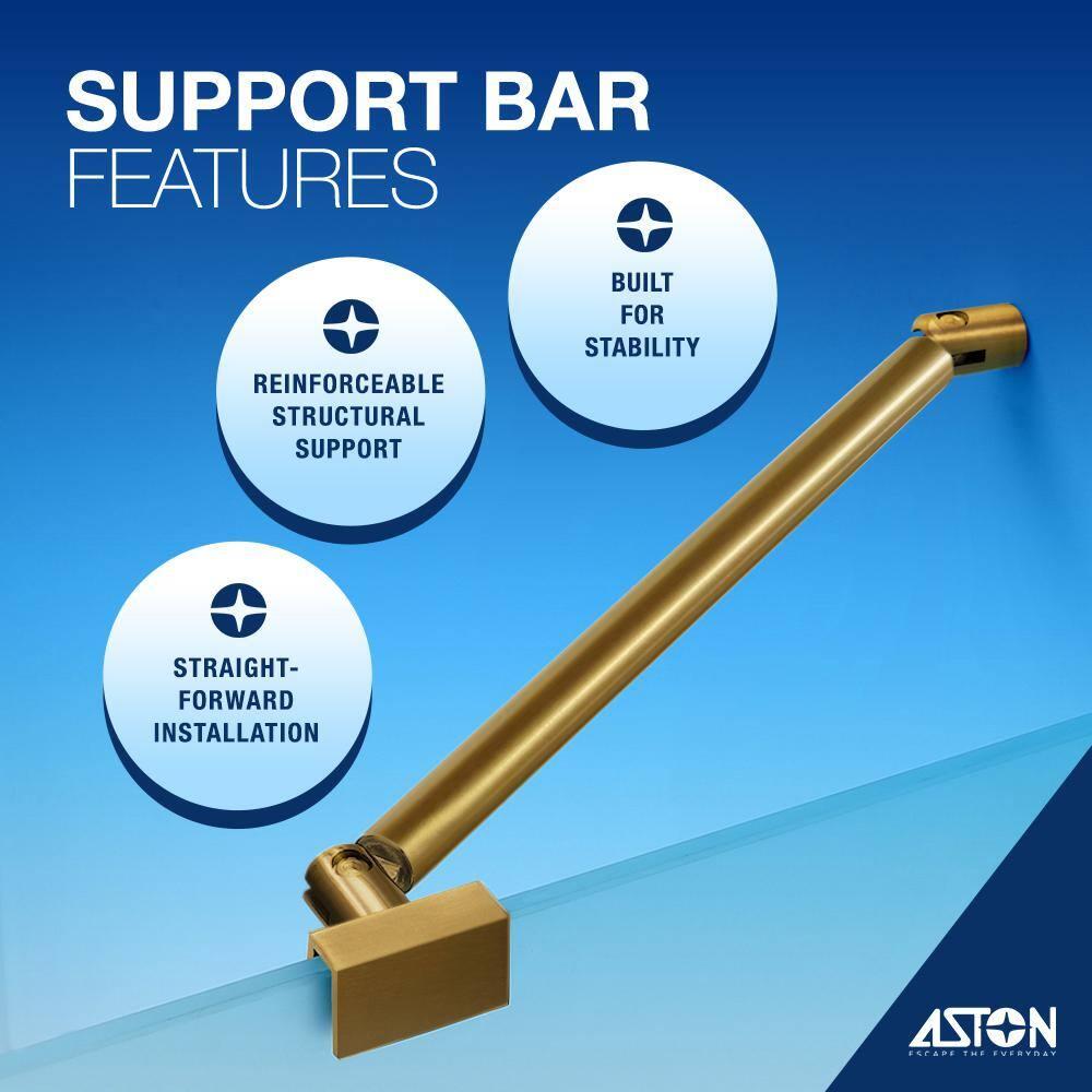 Aston Sdr965fruw-723880 Belmore Xl 80" High X 72" Wide Hinged Frameless Shower Door - Gold