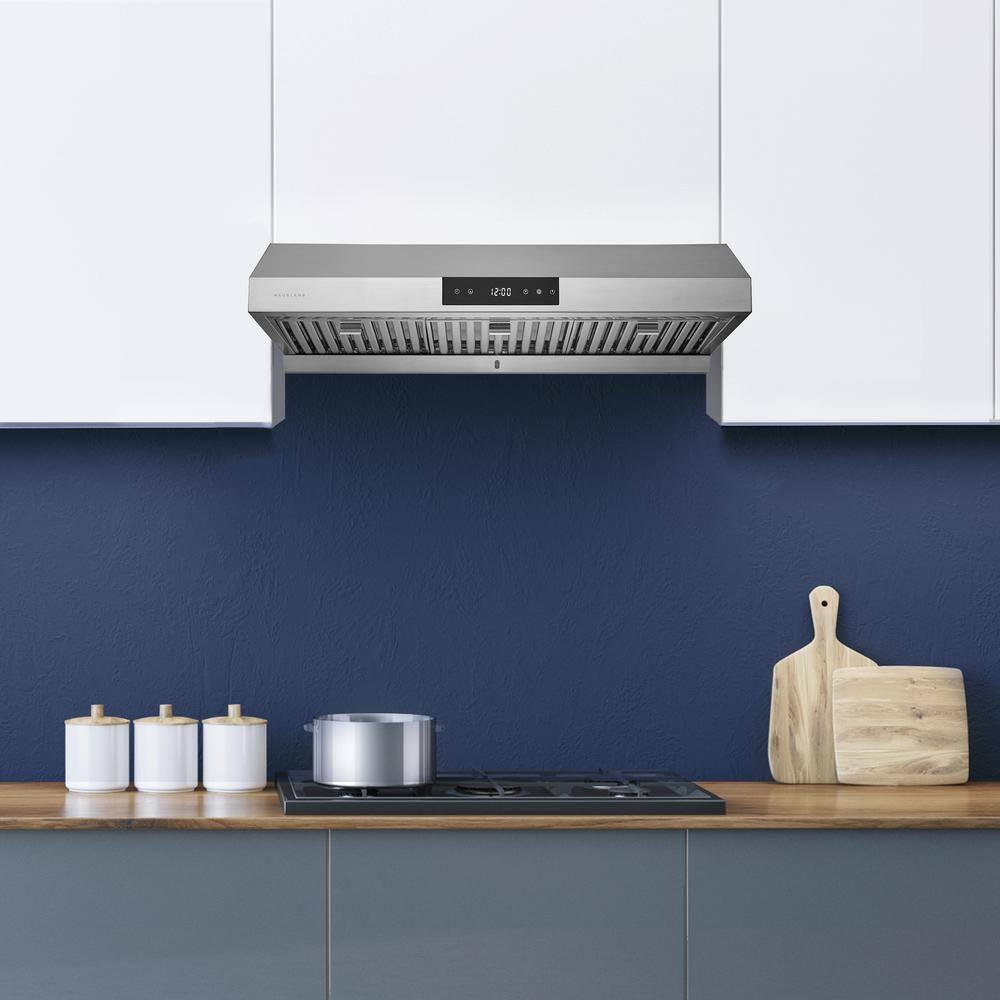 Hauslane Hauslane Range Hood 30 Inch - Under Cabinet Range Hood 30" Stainless Steel Kitchen Hood, Vent Hood 30 Inches, Stove Vent Hood for Kitchen, Vent Hoods 30 Inch with LED - Chef Series PS18 UC-PS18BSS-36