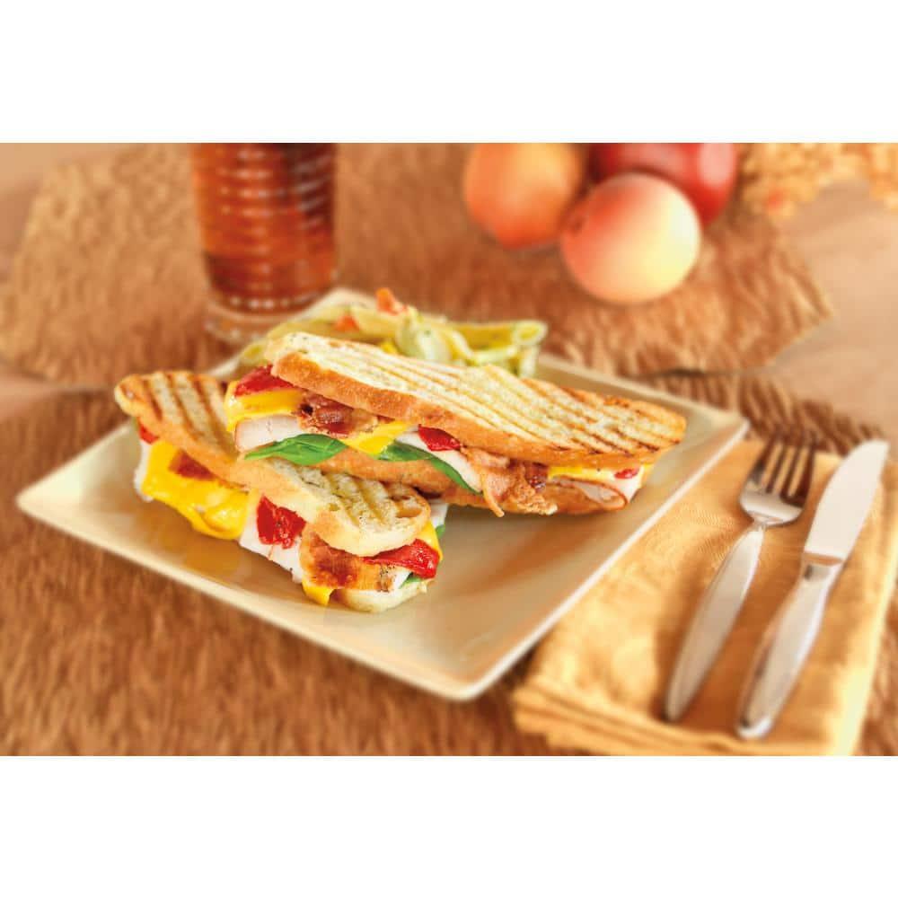 Hamilton Beach Panini Press & Gourmet Sandwich Maker, 10" x 8" Nonstick Grill Plates, 25460G