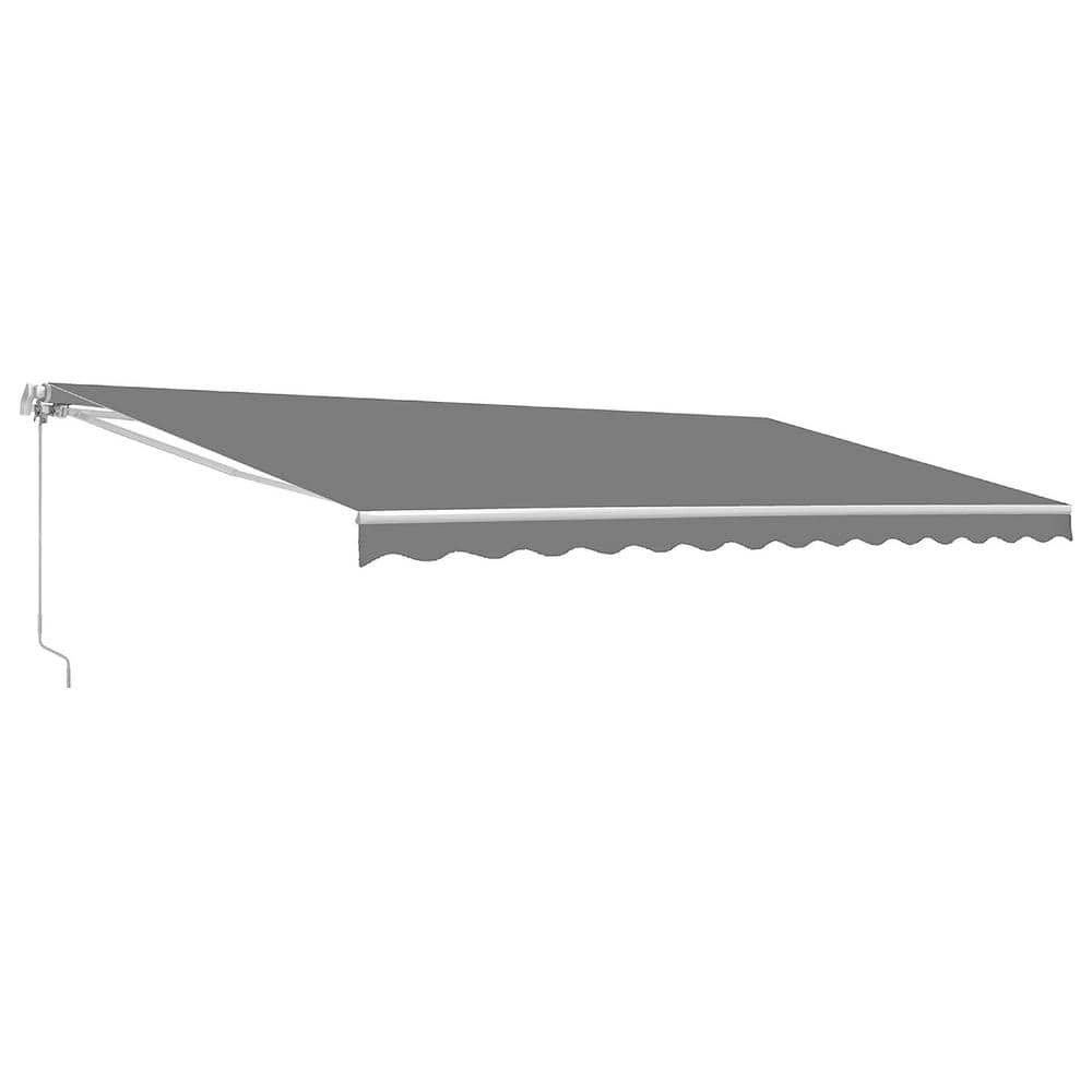 Motorized Retractable White Frame Patio Awning