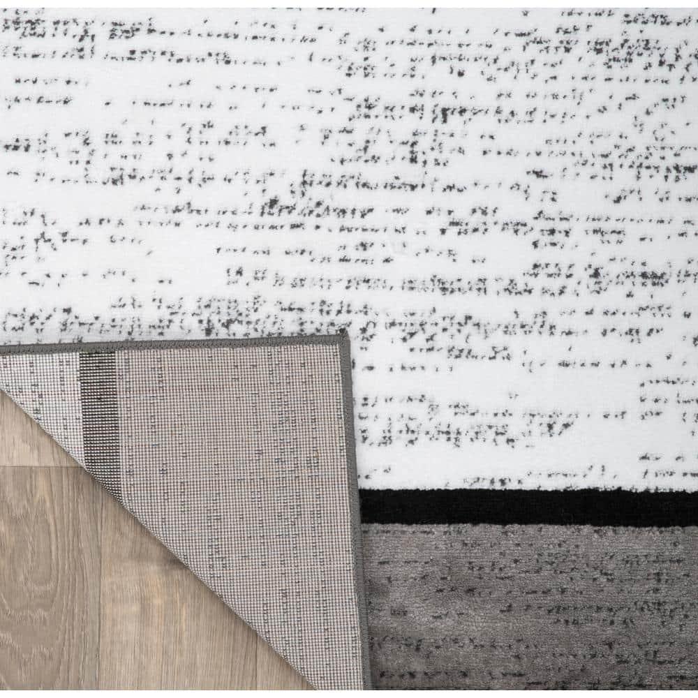 World Rug Gallery Contemporary Modern Boxed Color Block Blue Gray 2'x10' Runner Rug