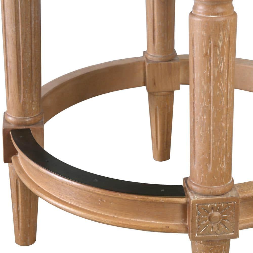 Ophelia & Co. Ted High Back Solid Wood Swivel Bar Stool