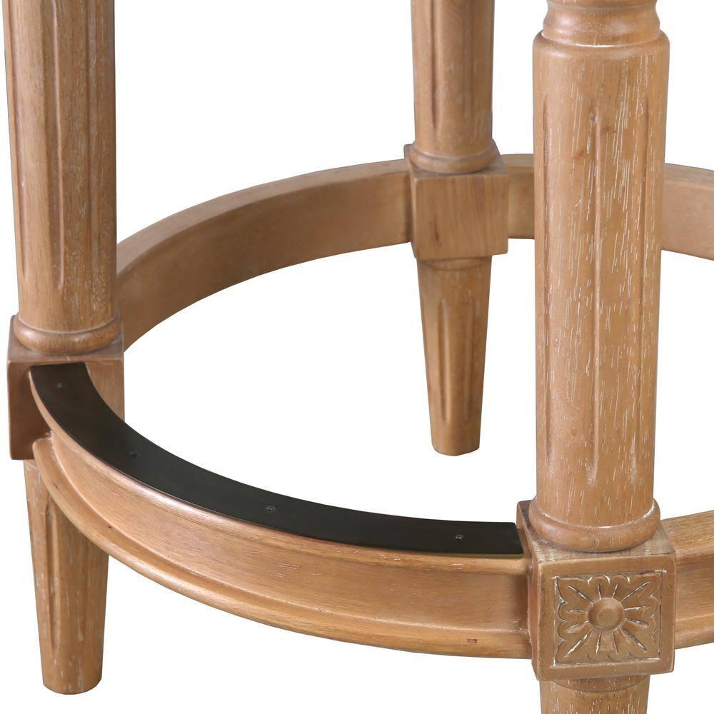 Ophelia & Co. Ted High Back Solid Wood Swivel Bar Stool