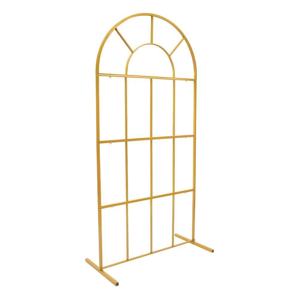 Wedding Arch Balloon Arch Stand 78.74in Backdrop Stand for Parties Birthday Wedding Christmas Door Frame Flower Stand Rack Garden Arch Gold Wedding Arch for Ceremony