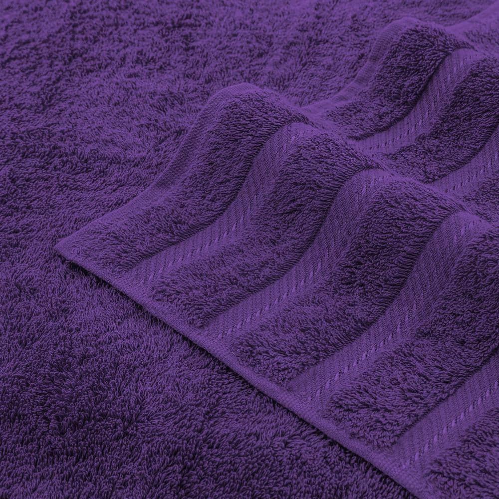 FAST APPLIANCES LLC Purple Bath Towels Set For Bathroom Soft Absorbent Durable 650 GSM Turkish Cotton Towel Set Of 6, 2 Large Bath Towels, 2 Hand Towels, 2 Washclothes