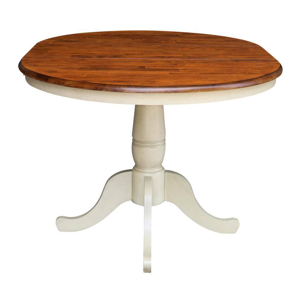 36" Round Dining Table with 12" Leaf - International Concepts