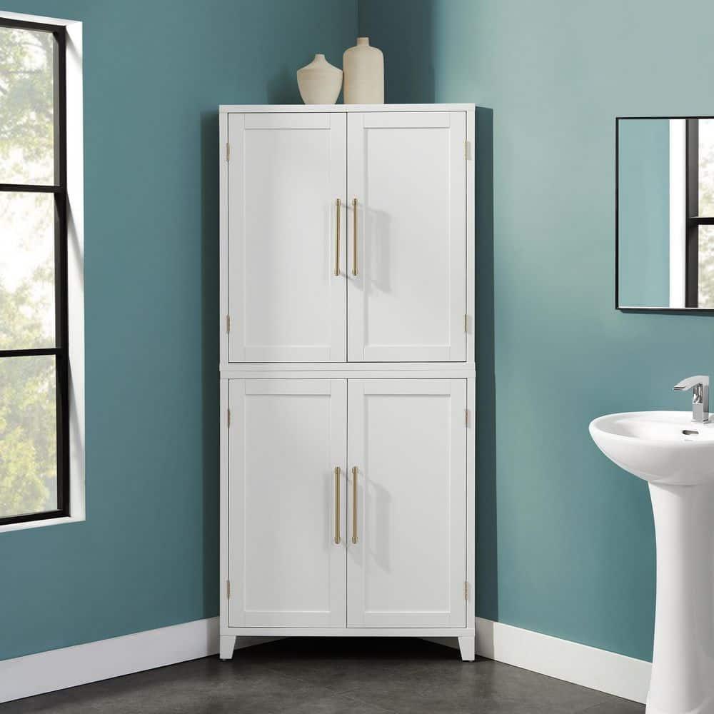 Crosley Furniture Roarke Corner Kitchen Storage Pantry Cabinet