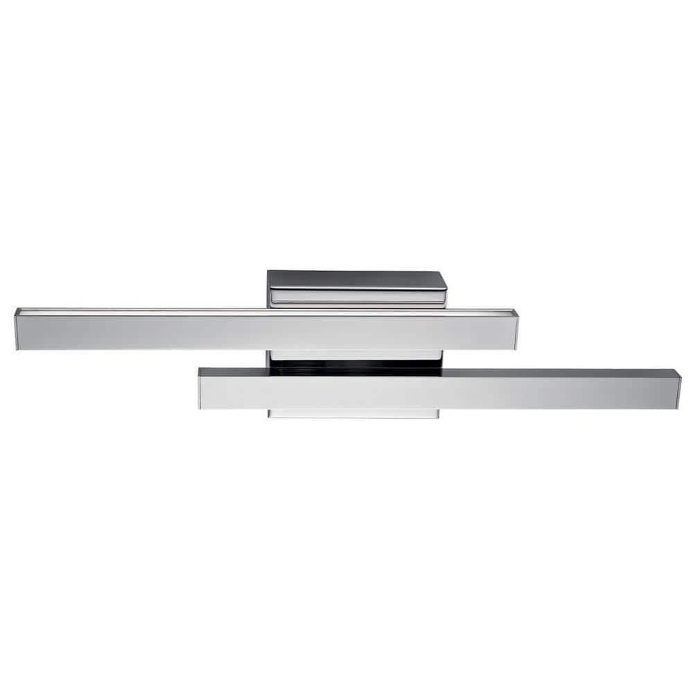 Chrome Finish Etched Acrylic Dimmable LED Wall Sconce