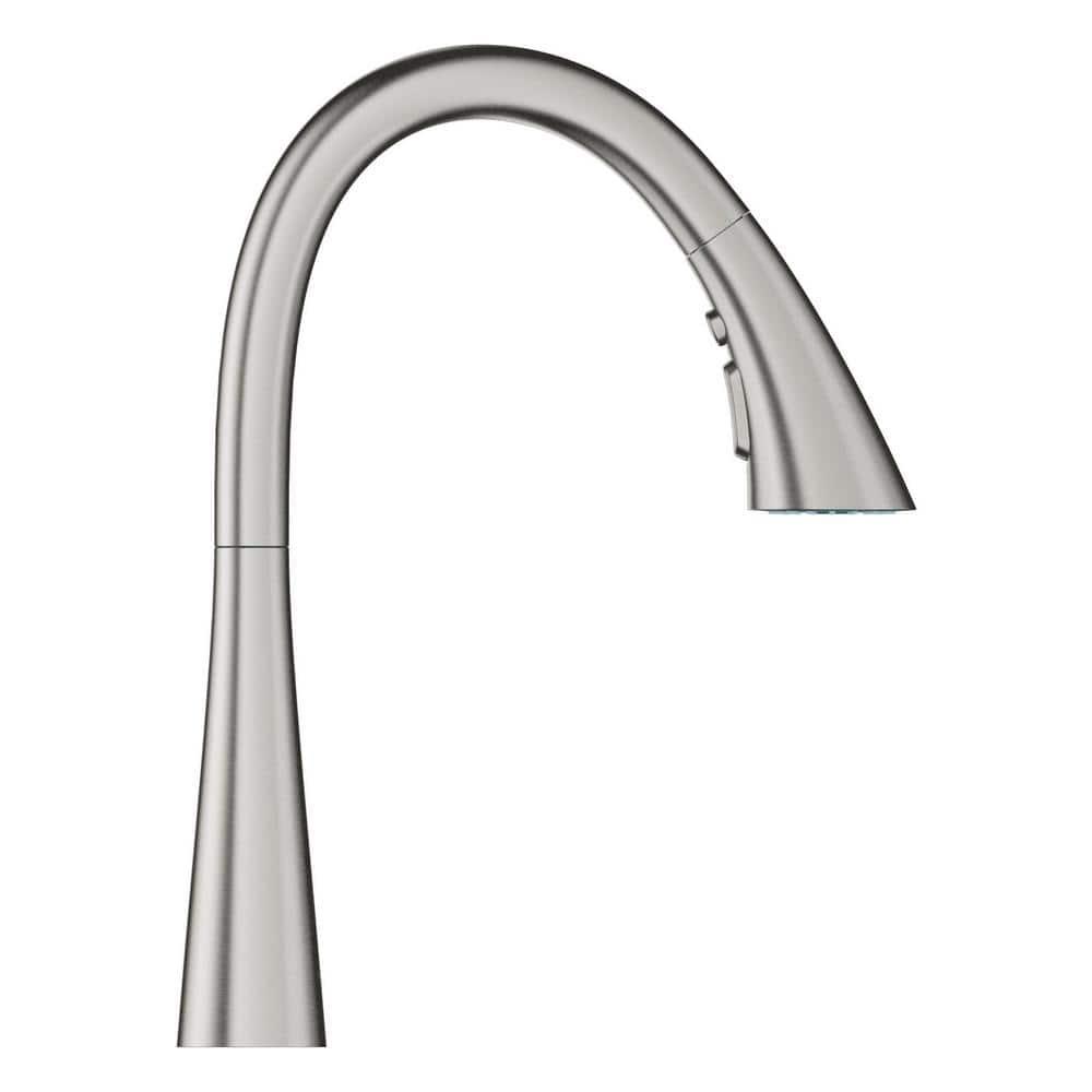 ZEDRA Single-Handle Pull Down Kitchen Faucet Triple Spray 1.75 GPM