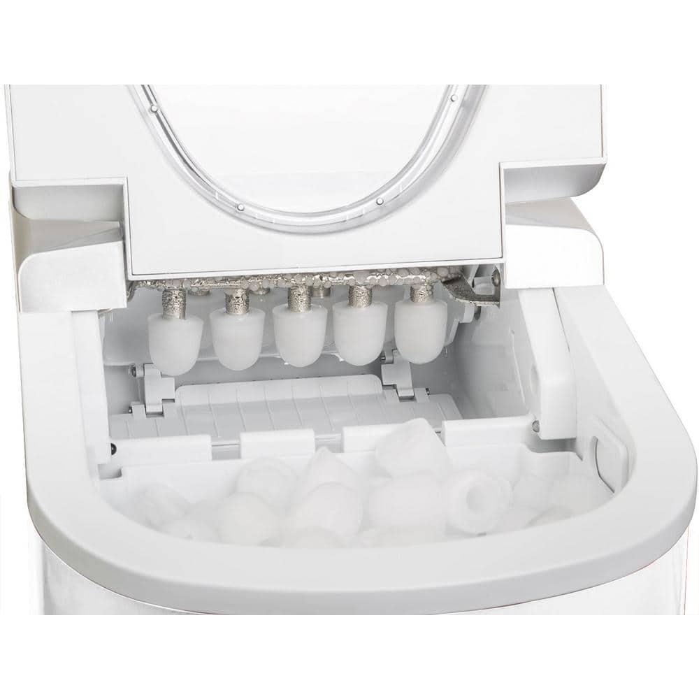 Frigidaire Ice Maker with 26 lbs. Capacity Countertop Stainless Steel Ice Maker with Transparent Window