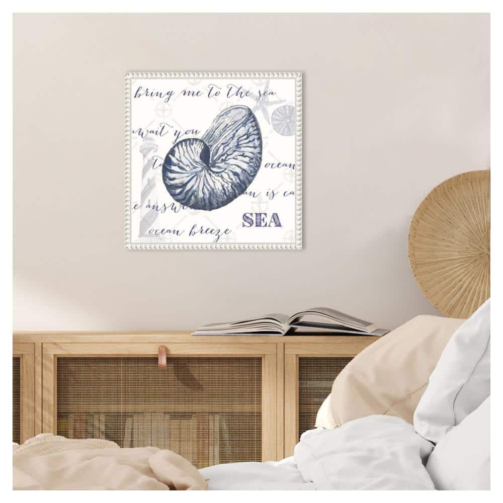 Amanti Art Indigo Ocean Treasures II by Gina Ritter Canvas Wall Art Print Framed 16 x 16-in.
