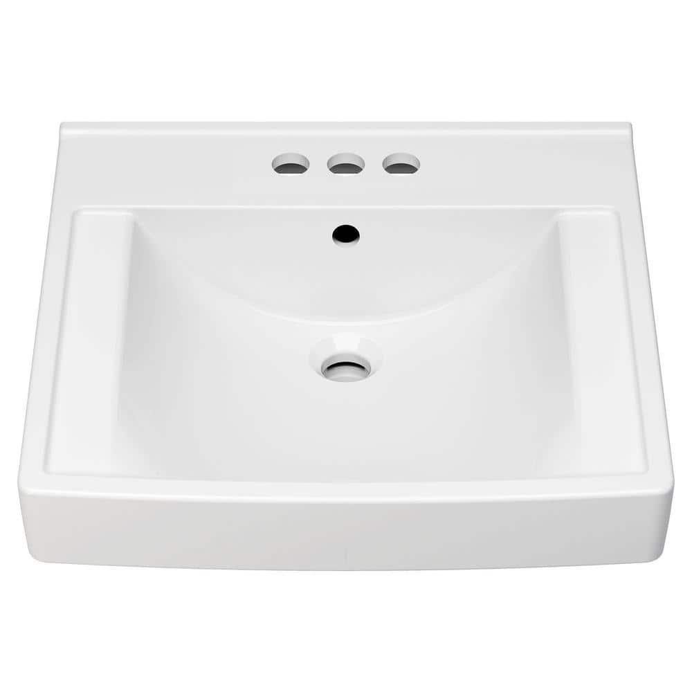 American Standard Decorum 20.25'' White Vitreous China Rectangular Bathroom Sink with Overflow
