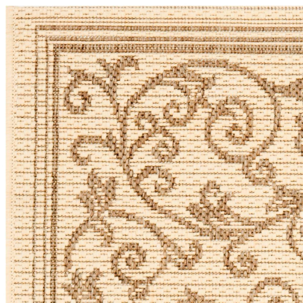 Courtyard CY2098 UV & Stain Resistant Non-Shedding Power Loomed Indoor/Outdoor Accent Rug - Natural/Brown - 2'7"x5' - Safavieh