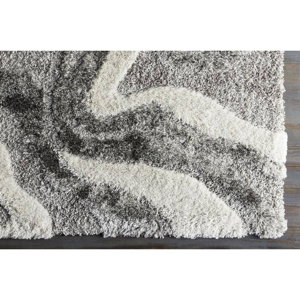 Wade Logan® Dittman Machine Woven Abstract Gray Area Rug
