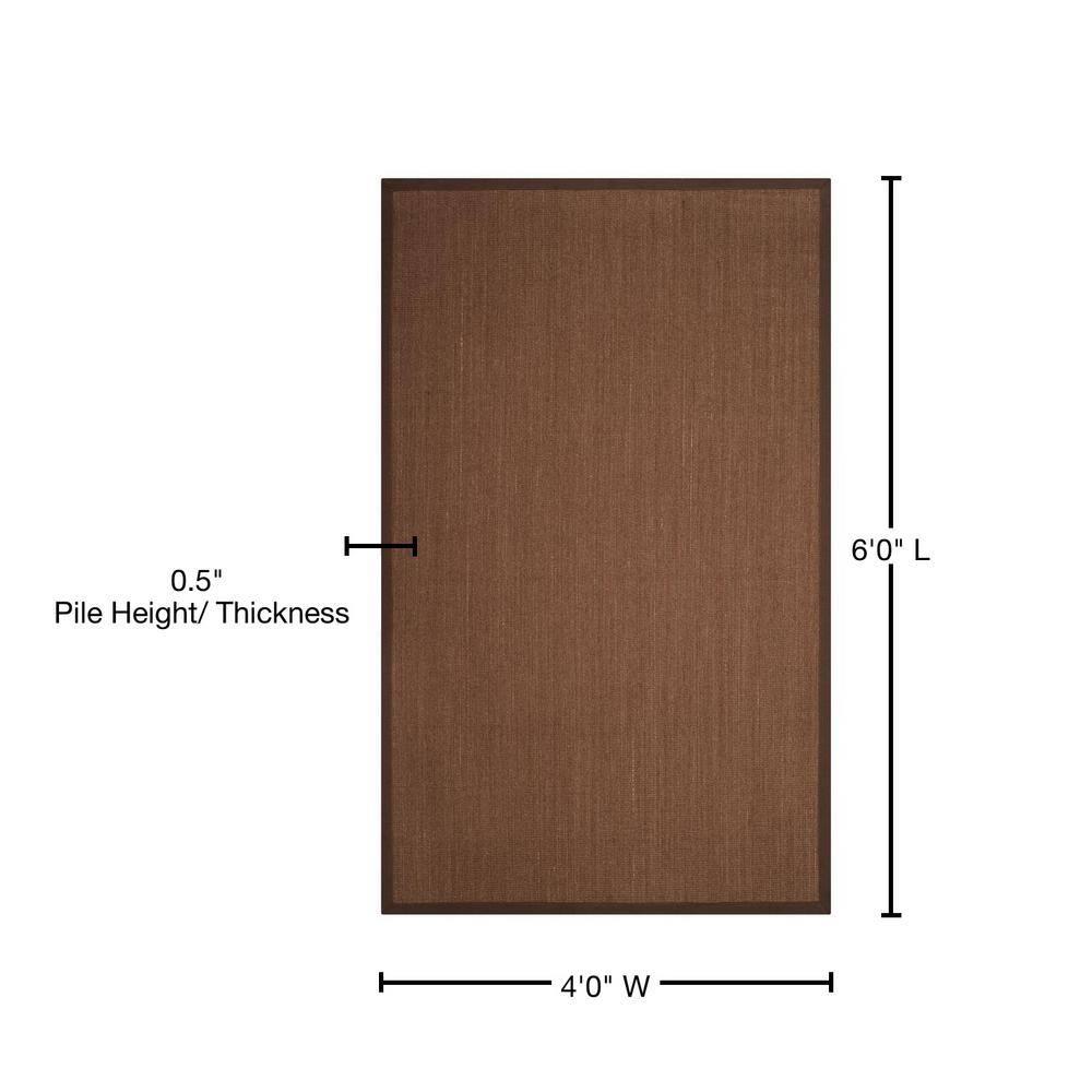 Natural Fiber NF131 Power Loomed Indoor Area Rug - Brown/Brown - 4'x6' - Safavieh