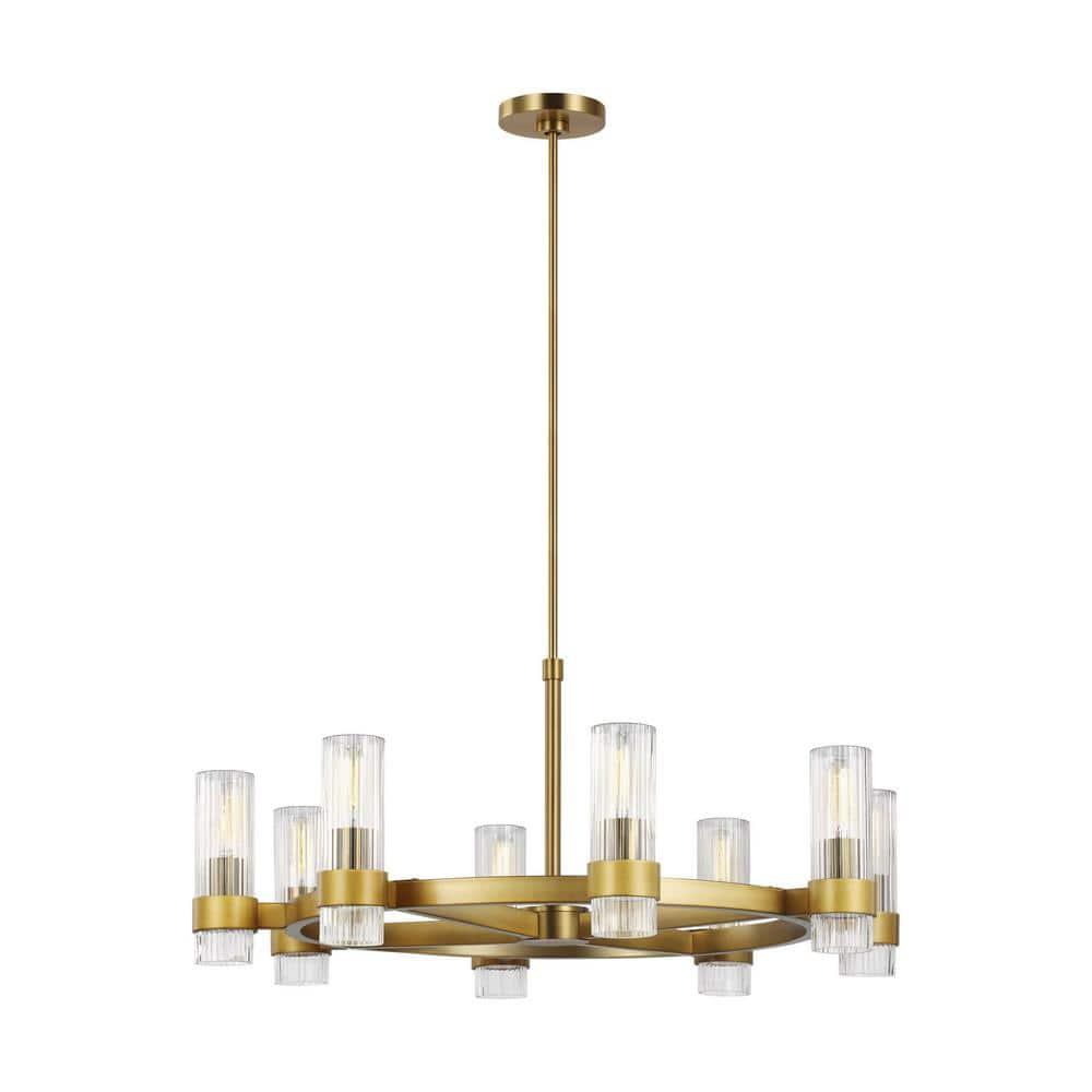 Everly Quinn 8 - Light Dimmable Wagon Wheel Chandelier