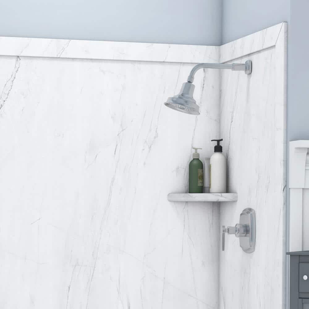 FlexStone Royale 60"W x 36"D x 80"H Alcove Bathtub/Shower Surround