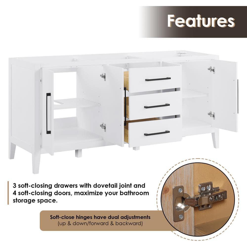 Laurel 71.2" Double Bathroom Vanity Base Only