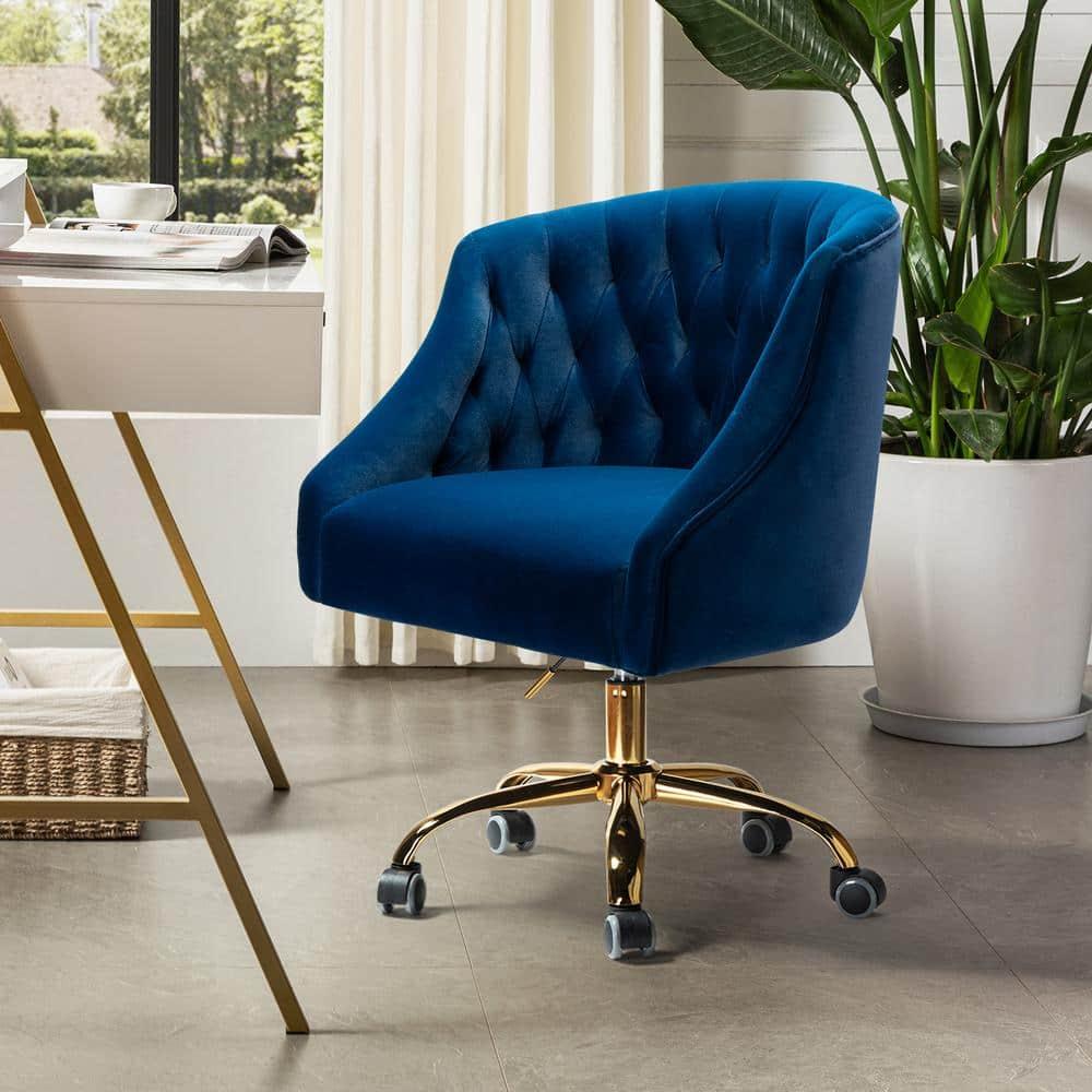 14 Karat Home Lydia Manager's Chair with Swivel, Navy