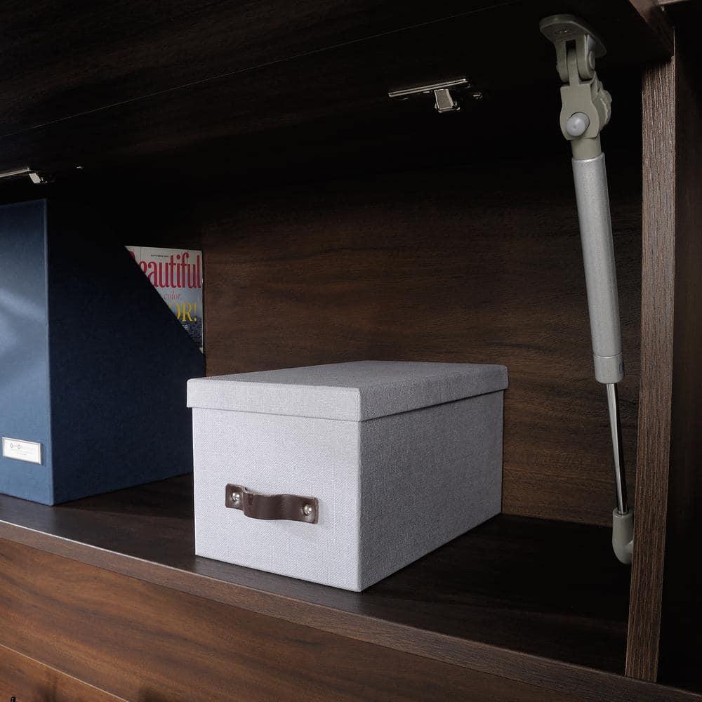 Sauder Palo Alto Engineered Wood Desk Hutch in Spiced Mahogany