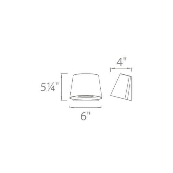 WAC Lighting Mod 7" 1-Light LED Aluminum Indoor and Outdoor Wall Light in White
