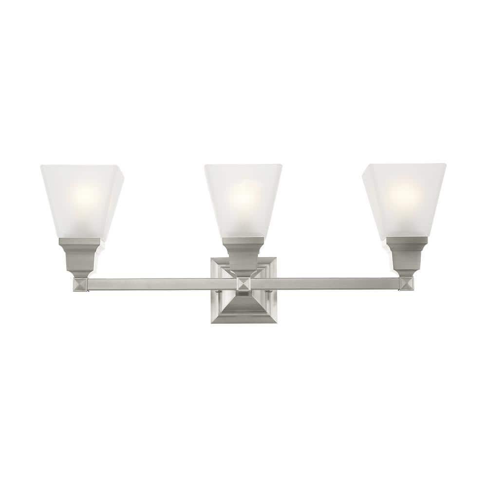 Livex Lighting Mission 3 - Light Vanity in  Brushed Nickel