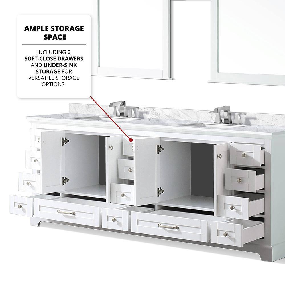 Lexora Dukes 84" Double Bathroom Vanity Base Only