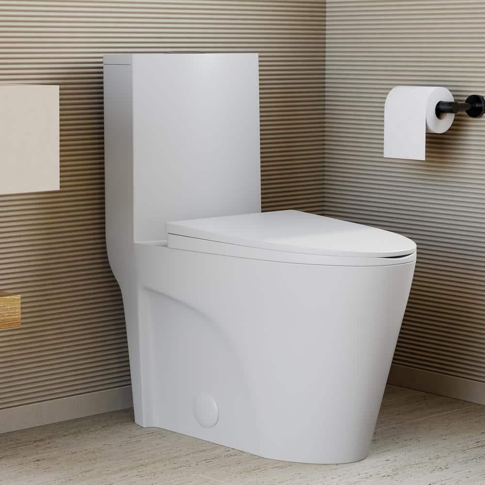 St. Tropez One Piece Elongated Toilet Dual Vortex Flush 1.6 GPF