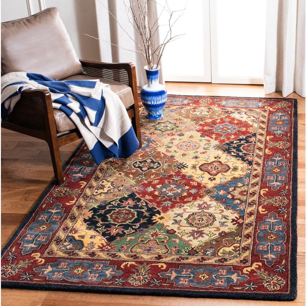 Heritage HG926 Hand Tufted Area Rug - Red/Multi - 4'x4' - Safavieh.