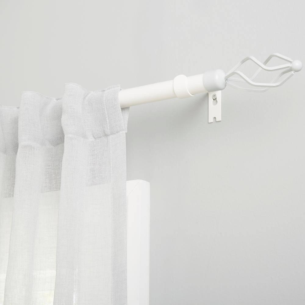 Amalgamated Textiles Exclusive Home Lancelot 1" Window Curtain Rod and Finial Set, Adjustable