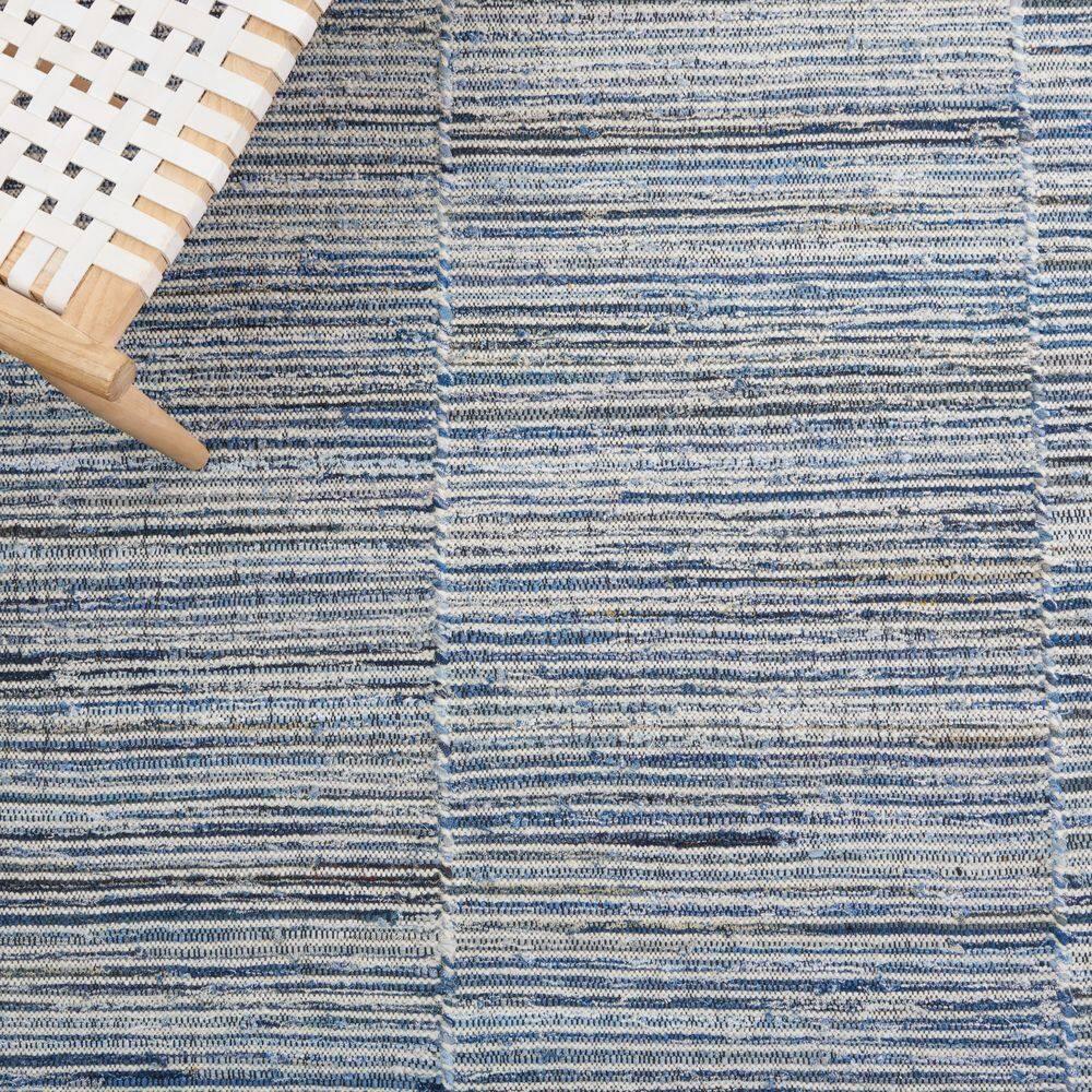 Kilim KLM310 Hand Woven Runner Rug - Blue/Ivory - 2'3"x9' - Safavieh.