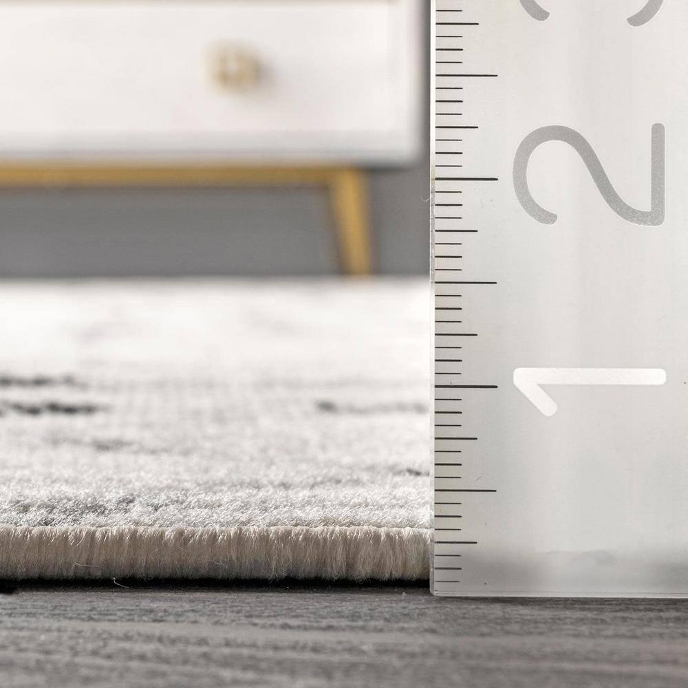Nuloom 7x9 Zola Geometric Moroccan Indoor Area Rug, Grey, Faded Bohemian Design, Stain Resistant, BedroomLiving Room, Kitchen,