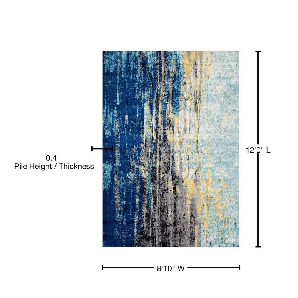 9'x12' Katharina Area Rug Green - nuLOOM: Stain-Resistant, Flat Pile, Nautical Style, Indoor Use, Machine Made