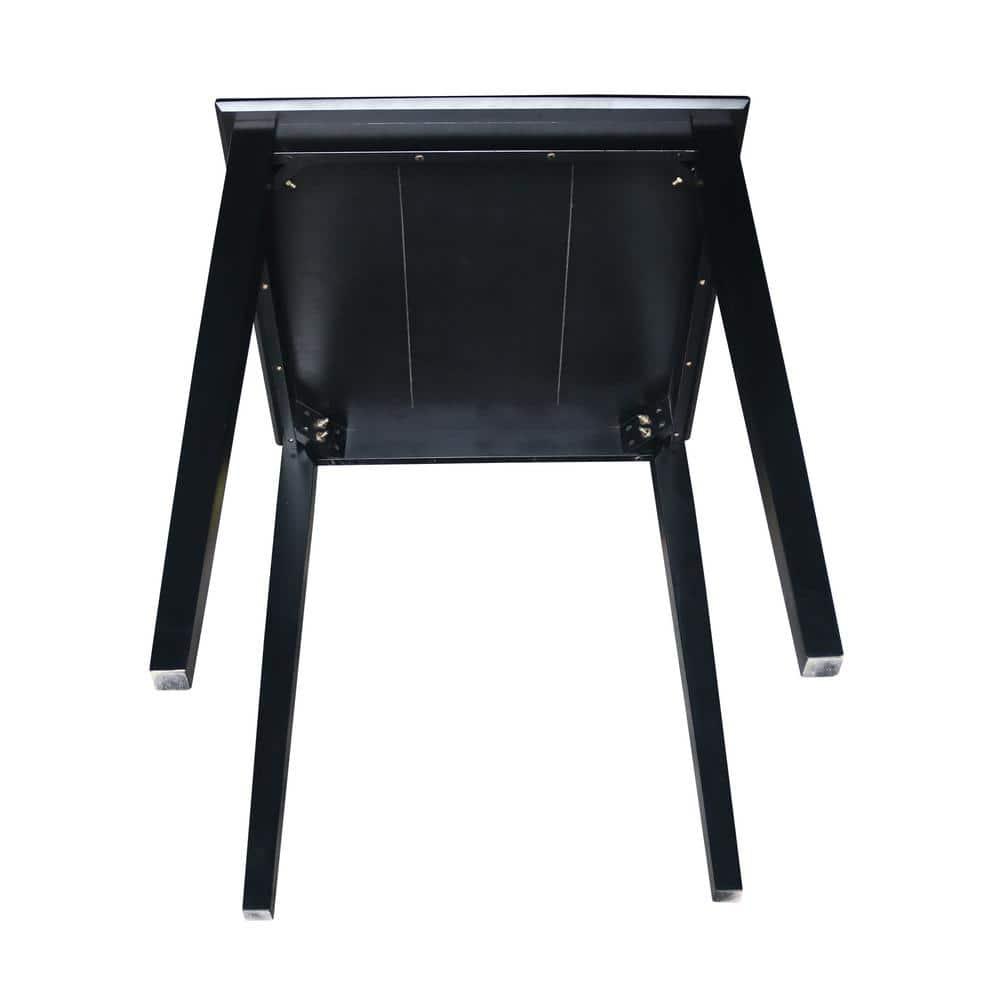 Solid Wood Top Counter Height Table with Shaker Legs Black - International Concepts: Square, 36" High