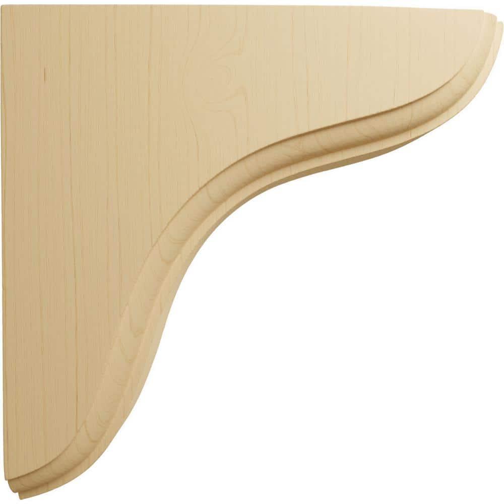 Ekena Millwork 1 3/4"W x 5 1/2"D x 5 1/2"H Eaton Wood Bracket, Alder