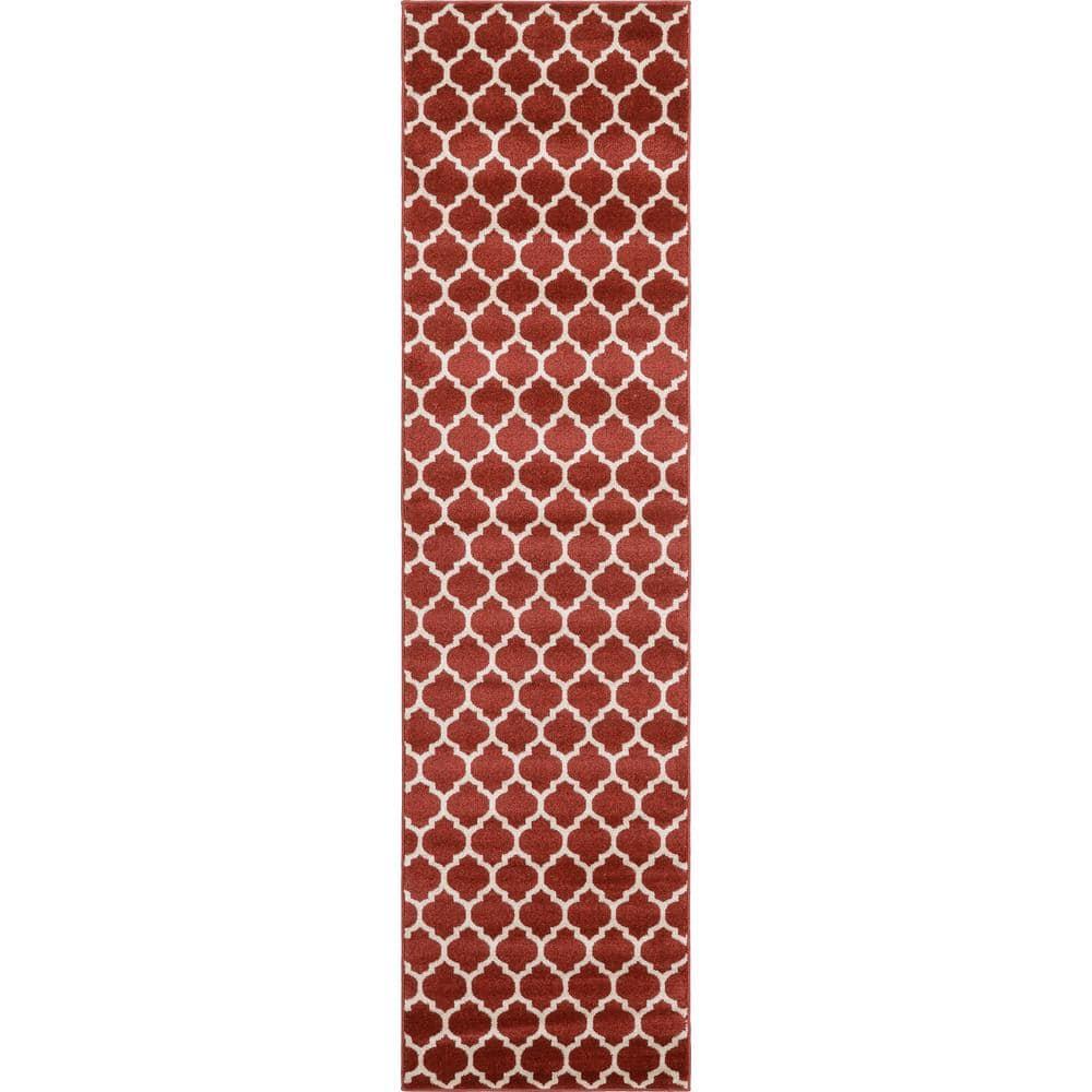 Trellis Philadelphia Red/Beige 2' 7 x 10' 0 Runner Rug