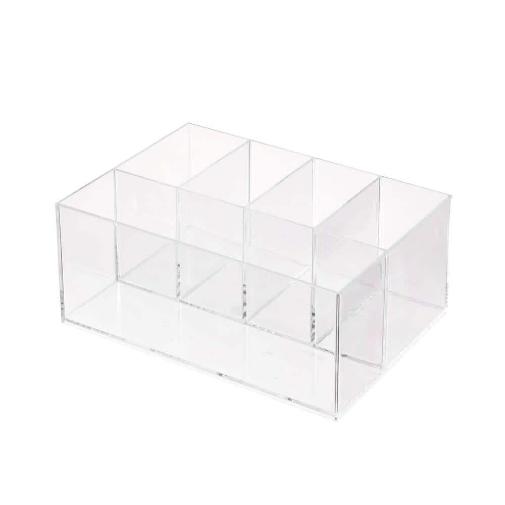 iDesign 5 Compartment Plastic Bathroom Storage Organizer, the Clarity Collection, Clear