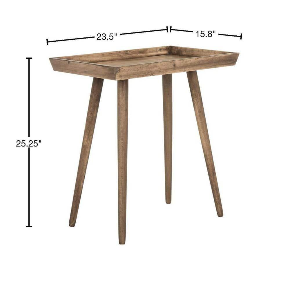 Nonie Tray Accent Table - Light Brown - Safavieh.