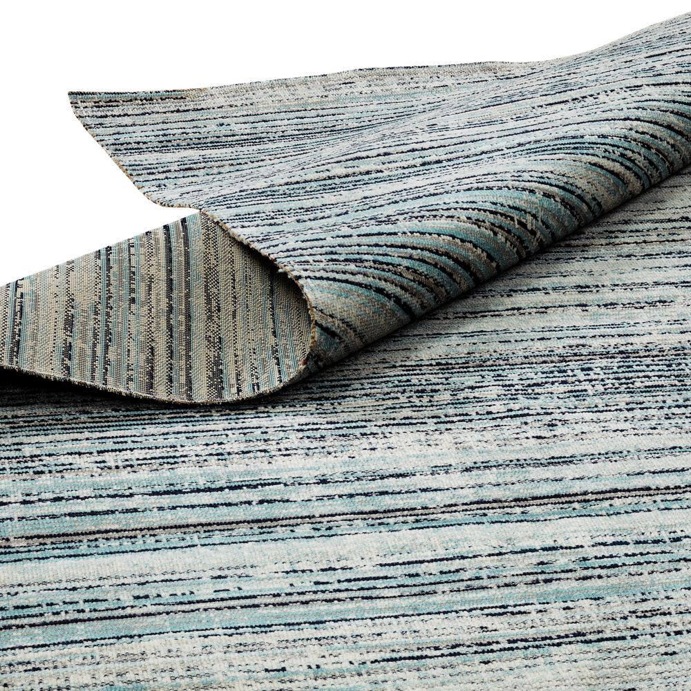 Aqua Strie 2 ft. x 3 ft. Indoor/Outdoor Area Rug