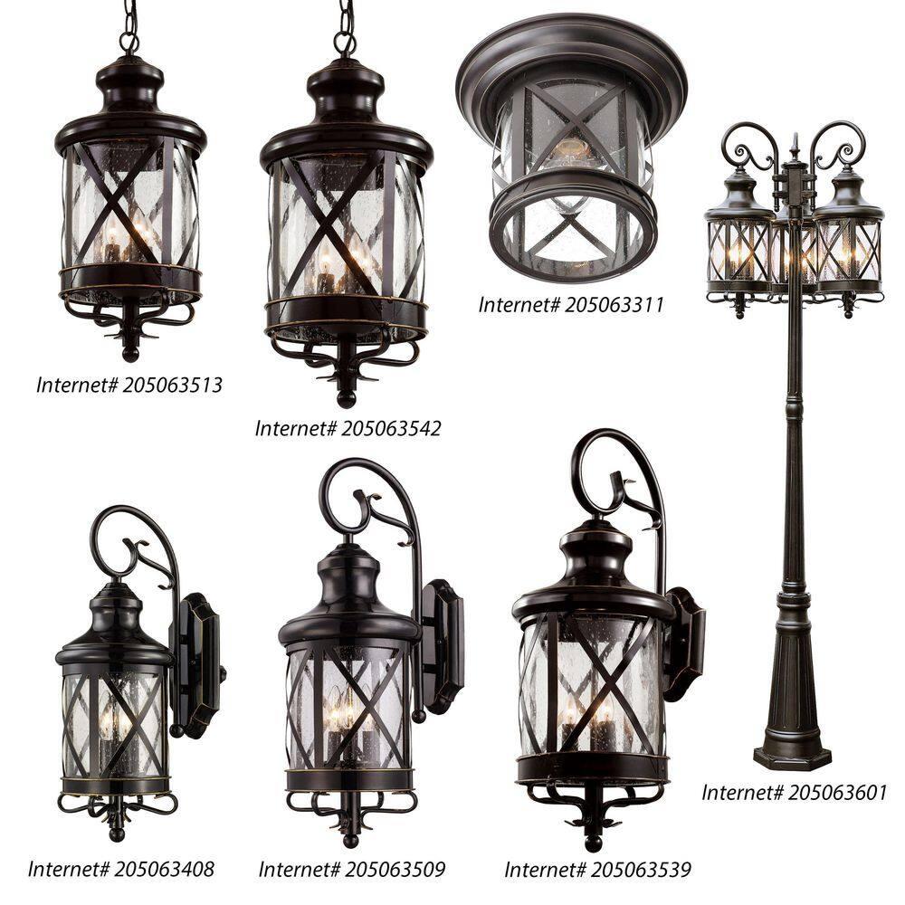 Trans Globe Lighting 5124 Chandler 3 Light 9" Wide Outdoor Taper Candle Mini Pendant -