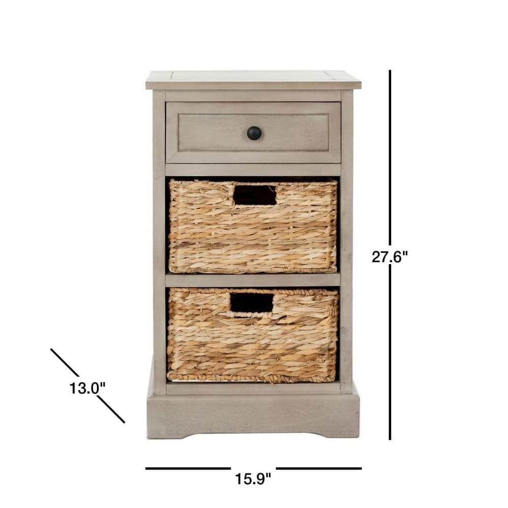 Carrie Side Table - Vintage Grey - Safavieh.