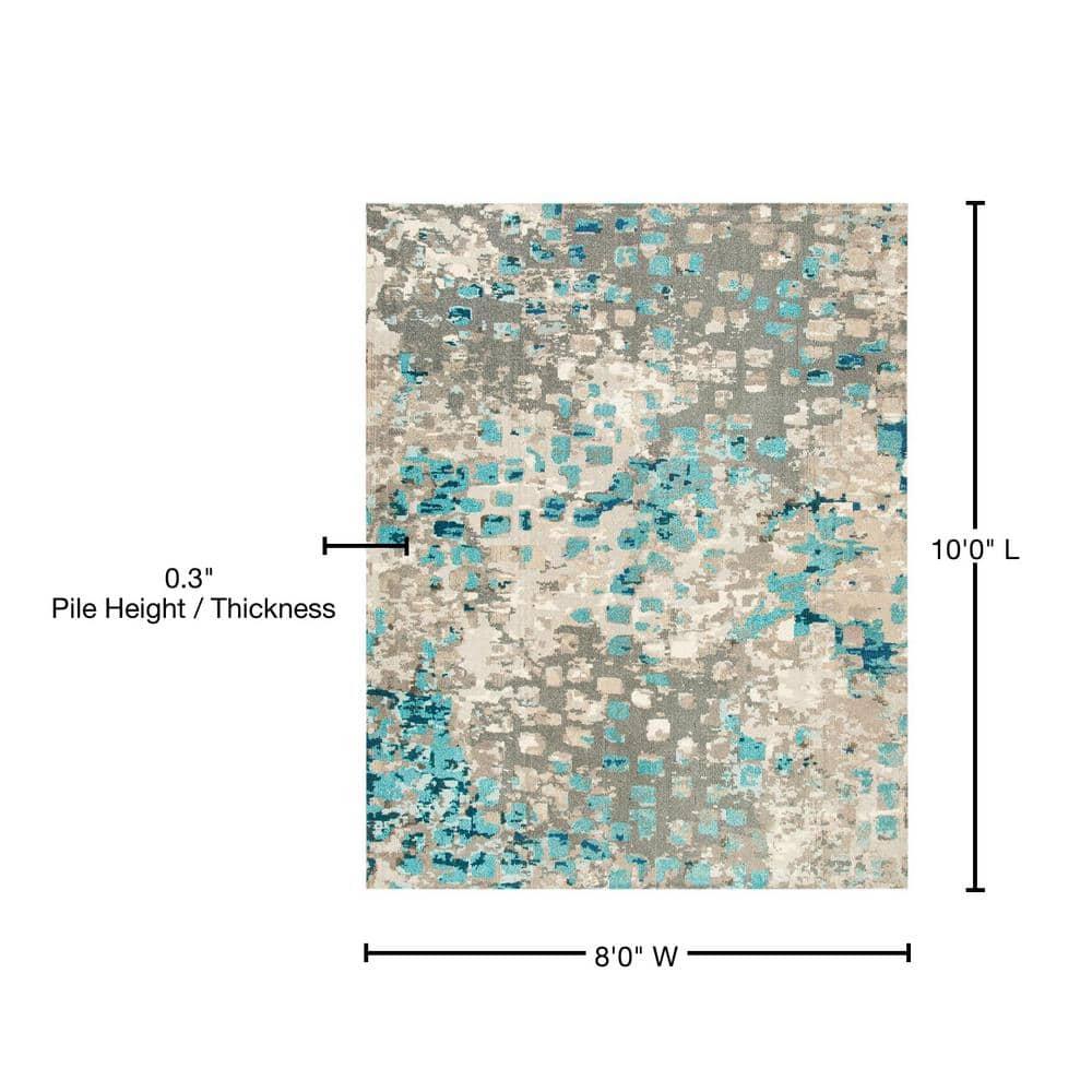 Madison MAD425 Power Loomed Area Rug - Grey/Blue - 8'x10' - Safavieh.
