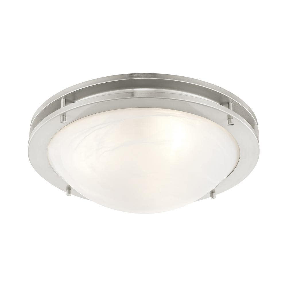 Livex Lighting Ariel 3 - Light Flush Mount in  Brushed Nickel