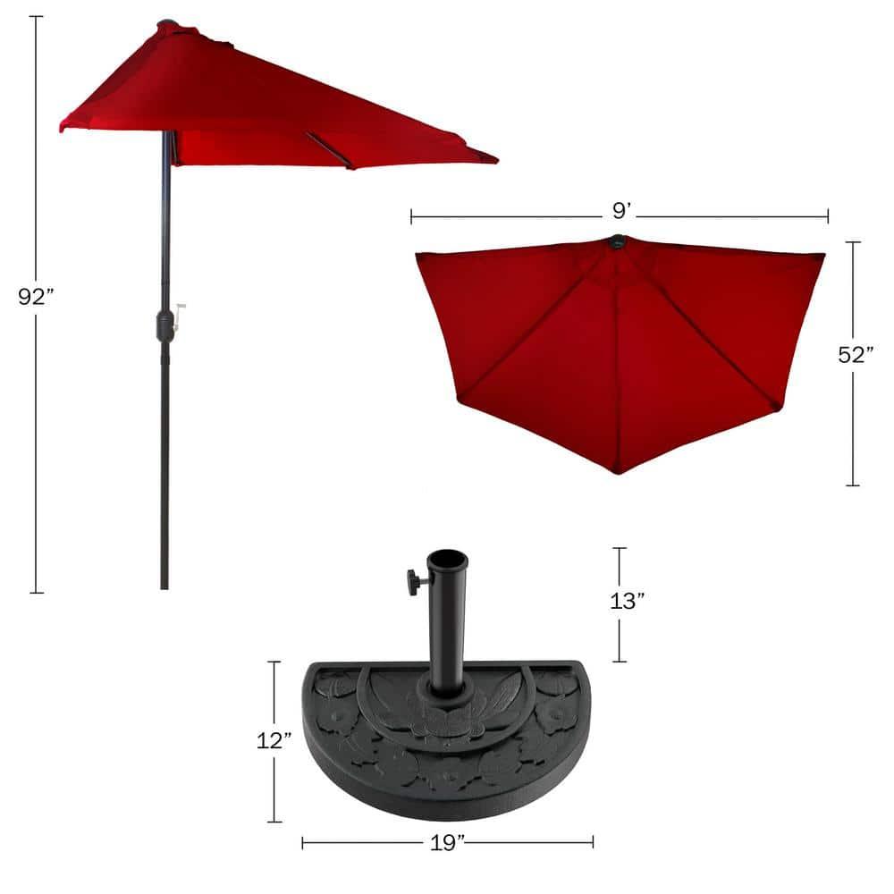 Patson 9' Half Market Umbrella